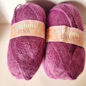 Patons Diva Magenta Coloured Wool & Mohair Blend Yarn 350grams